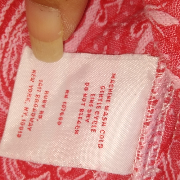 Ruby Rd, Petite Jacket Button down  red and white - Picture 3 of 7